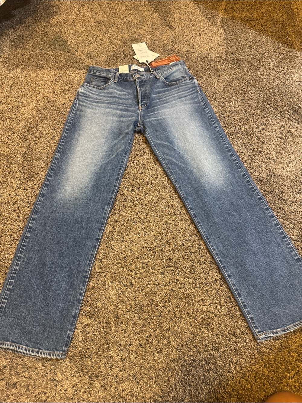 Moussy Light Wash Straight Jeans